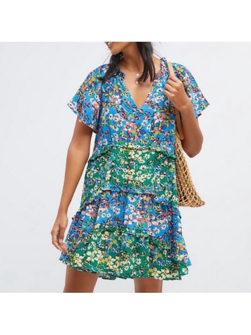Anthropologie Robin Tiered Mini Dress